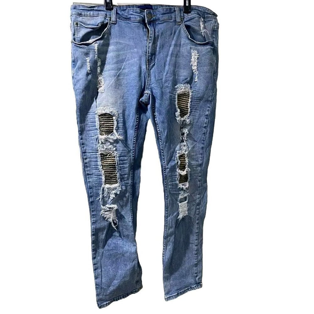 Imperious Original Trademark Jeans Men 42 X 34 Denim Skinny Blue